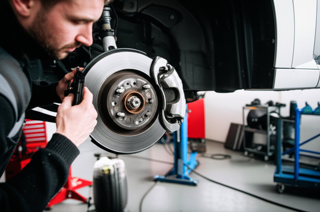 Professional brake pad replacement service by ASE-certified mechanic at Hyperion Auto Repair in Los Angeles