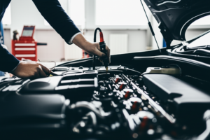 Professional mechanic performing fuel injector cleaning service at Hyperion Auto Repair in Los Angeles