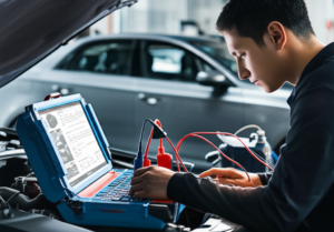 Professional transmission diagnostic service at Hyperion Auto Repair in Los Angeles with ASE-certified technician