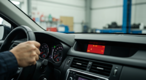 Flashing check engine light warning diagnostic at Hyperion Auto Repair in Los Angeles