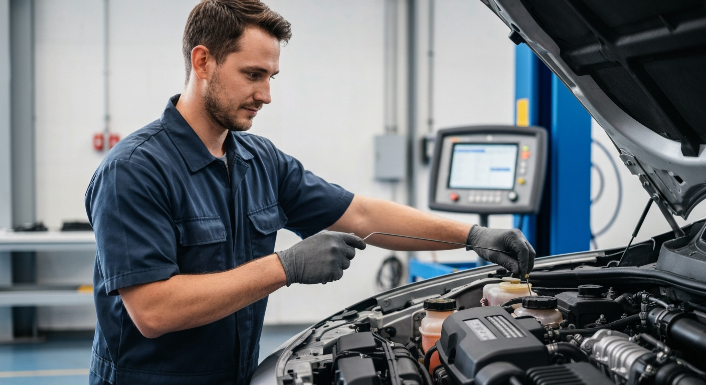Transmission Repair Near Me in Los Angeles – Expert Service Professional transmission fluid check at ASE-certified auto repair shop in Los Angeles