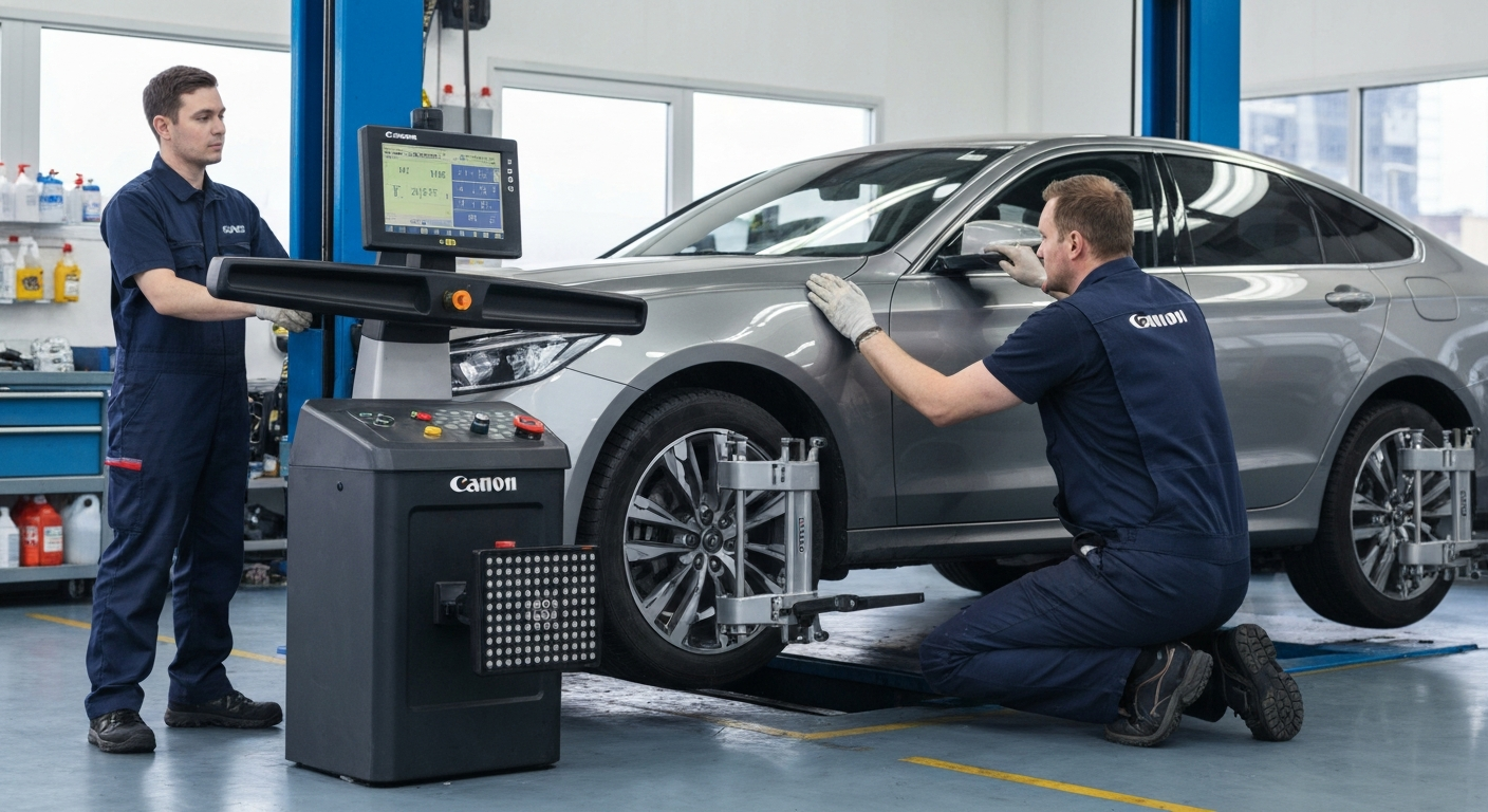 Wheel Alignment Los Angeles – Professional Service at Hyperion Auto Repair Professional wheel alignment service with laser measurement equipment at Hyperion Auto Repair in Los Angeles